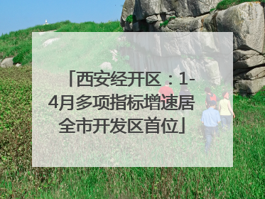 西安经开区：1-4月多项指标增速居全市开发区首位