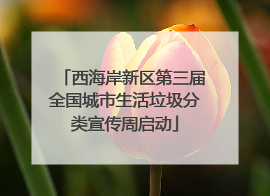 西海岸新区第三届全国城市生活垃圾分类宣传周启动