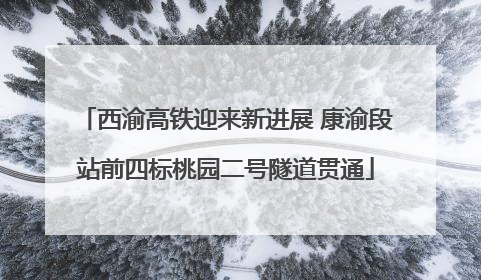 西渝高铁迎来新进展 康渝段站前四标桃园二号隧道贯通
