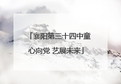 襄阳第三十四中童心向党 艺展未来