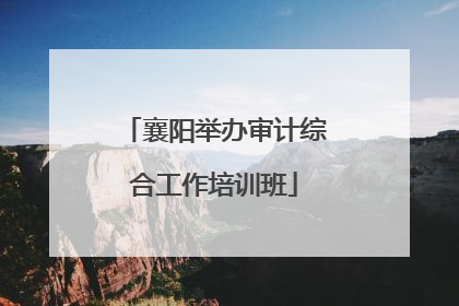 襄阳举办审计综合工作培训班