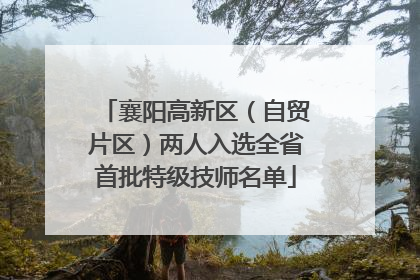 襄阳高新区（自贸片区）两人入选全省首批特级技师名单
