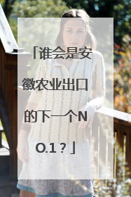 谁会是安徽农业出口的下一个NO.1？