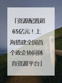 资源配置超65亿元！上海搭建全国首个政企协同体育资源平台