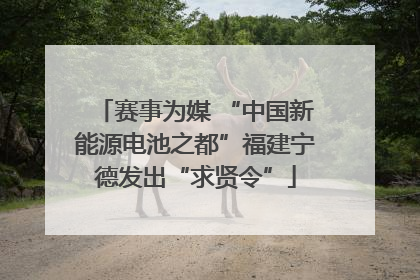 赛事为媒 “中国新能源电池之都”福建宁德发出“求贤令”