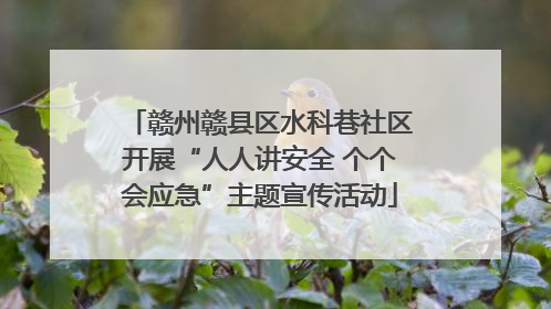 赣州赣县区水科巷社区开展“人人讲安全 个个会应急”主题宣传活动