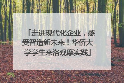 走进现代化企业，感受智造新未来！华侨大学学生来洛观摩实践