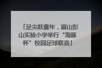 足尖跃童年，眉山彭山实验小学举行“海豚杯”校园足球联赛