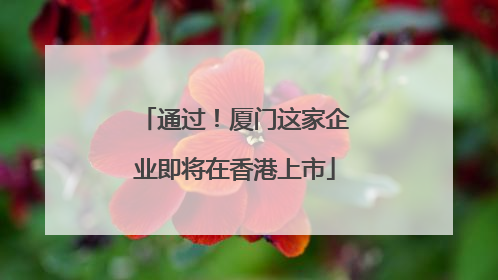通过！厦门这家企业即将在香港上市