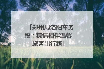 郑州局洛阳车务段：粽情相伴温馨旅客出行路