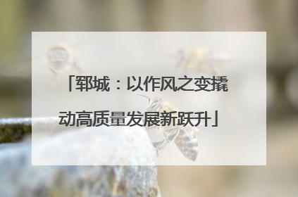 郓城：以作风之变撬动高质量发展新跃升