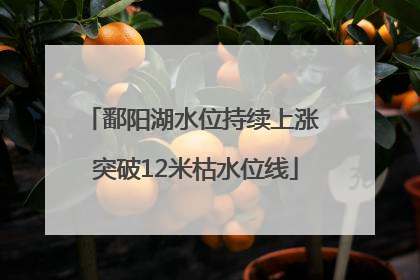 鄱阳湖水位持续上涨 突破12米枯水位线