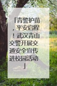 青警护苗，平安启程！武汉青山交警开展交通安全宣传进校园活动