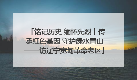 铭记历史 缅怀先烈丨传承红色基因 守护绿水青山——访辽宁宽甸革命老区