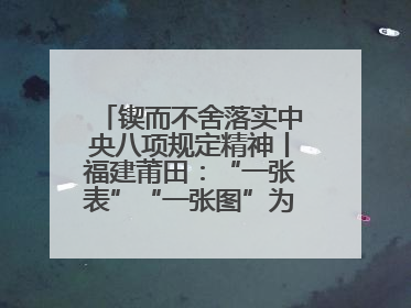 锲而不舍落实中央八项规定精神丨福建莆田：“一张表”“一张图”为基层减轻“数字负担”