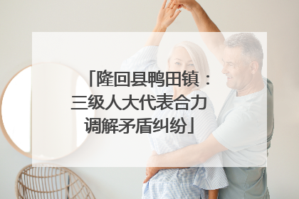 隆回县鸭田镇：三级人大代表合力调解矛盾纠纷