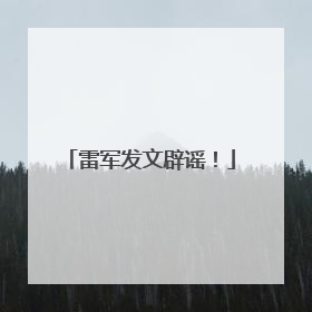 雷军发文辟谣！