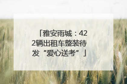 雅安雨城：422辆出租车整装待发“爱心送考”