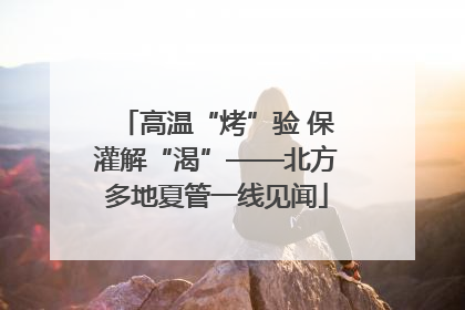 高温“烤”验 保灌解“渴”——北方多地夏管一线见闻