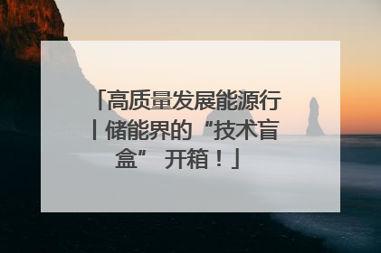 高质量发展能源行丨储能界的“技术盲盒” 开箱！