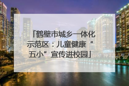 鹤壁市城乡一体化示范区：儿童健康“五小”宣传进校园