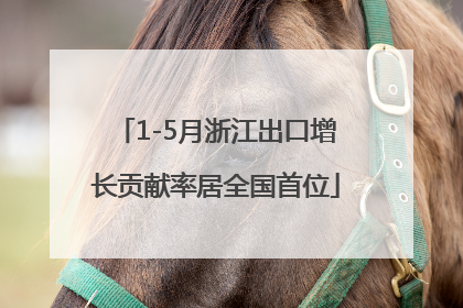 1-5月浙江出口增长贡献率居全国首位