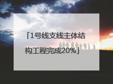 1号线支线主体结构工程完成20%