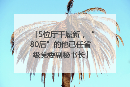 5位厅干履新，“80后”的他已任省级党委副秘书长