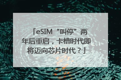 eSIM“叫停”两年后重启，卡槽时代即将迈向芯片时代？